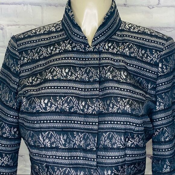 JS Boutique SBlazer Black & Silver w/ Glitter Accents Jacket - Picture 2 of 10